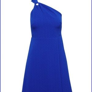 Banana Republic Blue Violet One Shoulder Dress